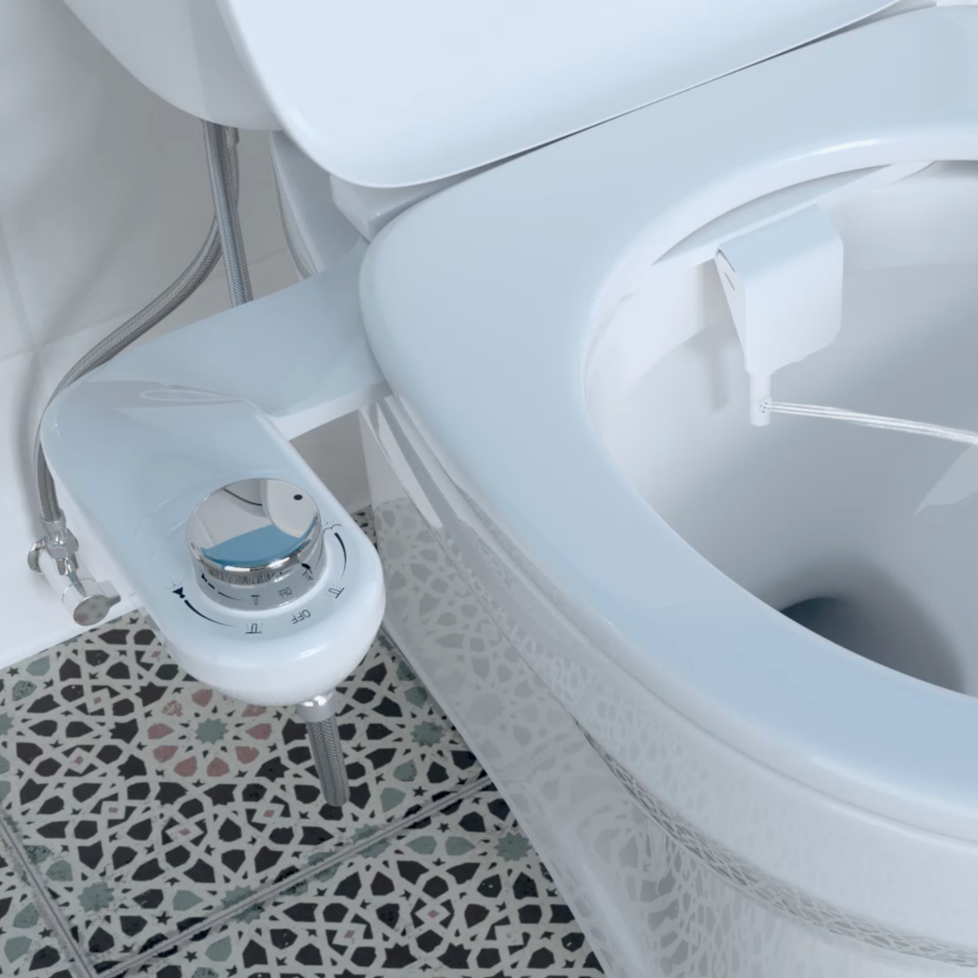 Accesorio de bidet mecánico para WC (Blanco)-E11