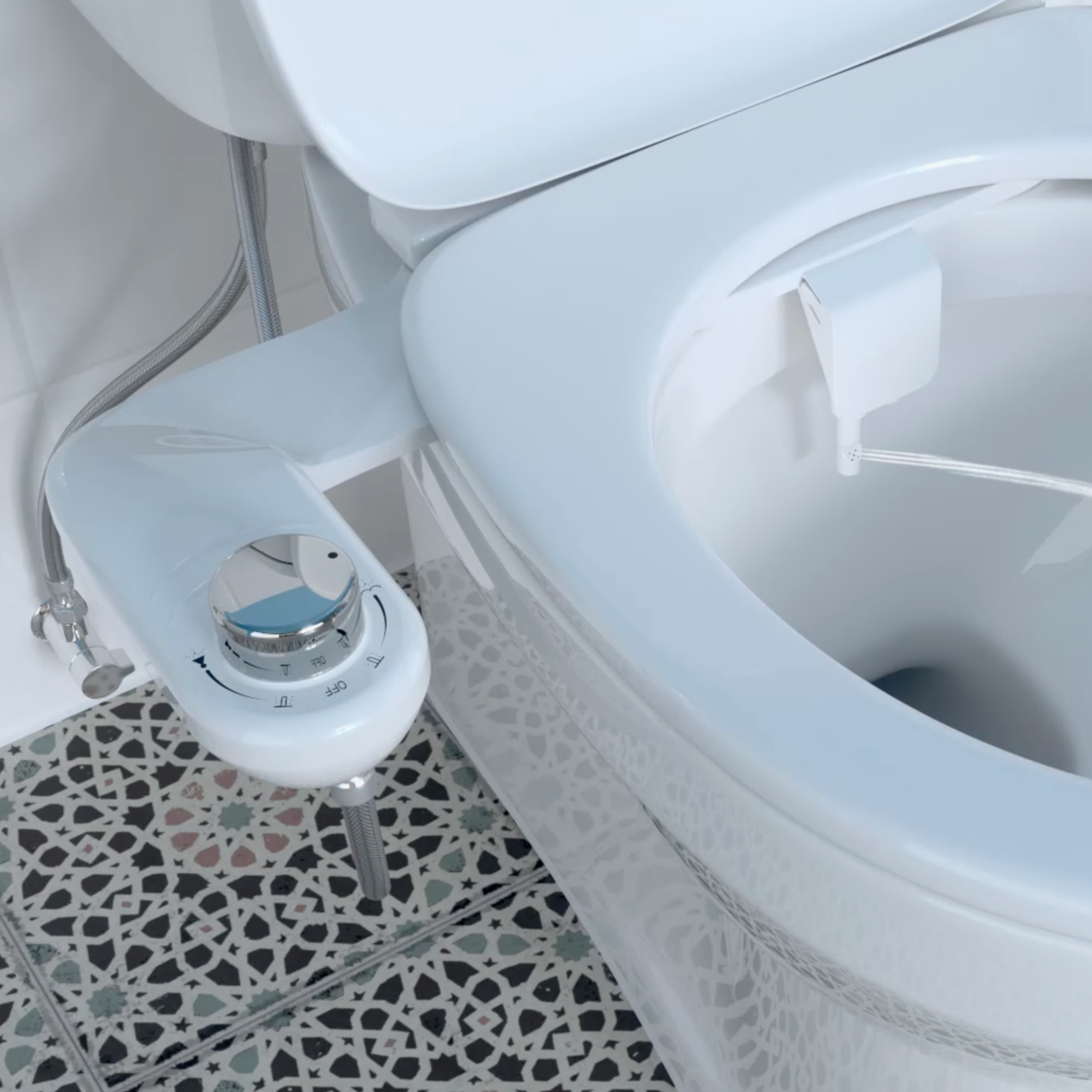 Accesorio de bidet mecánico para WC (Blanco)-E11 –